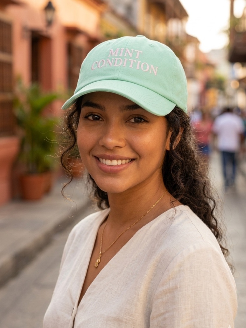 Mint Condition Dad Hat Green Minimal Aesthetic Adjustable Unisex Cap NWT New!!!
